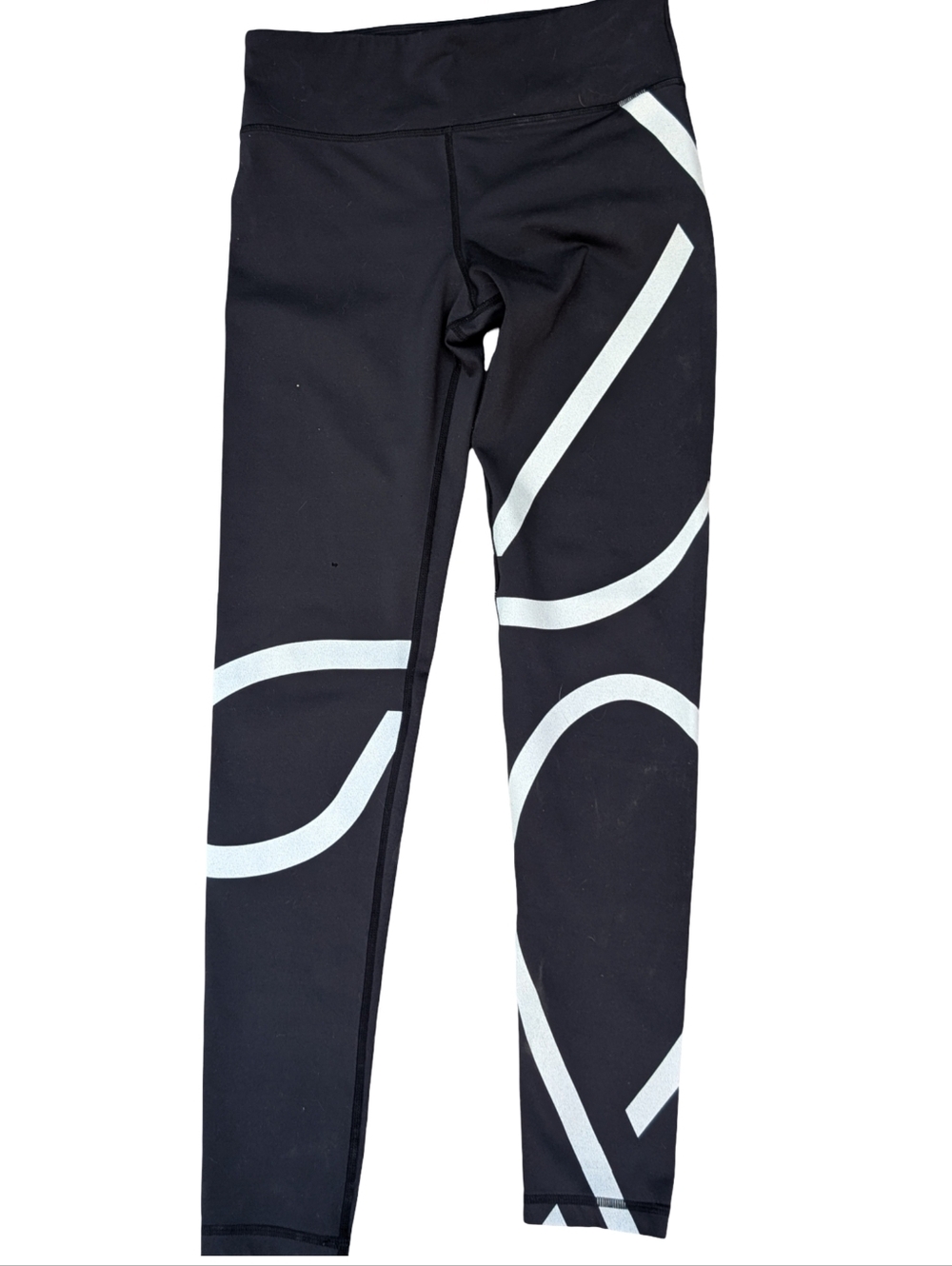Tantris Black White Graphic Print Leggings Small